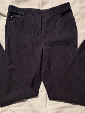 Akris punto Cooper Wide Cotton Wool Denim Pants